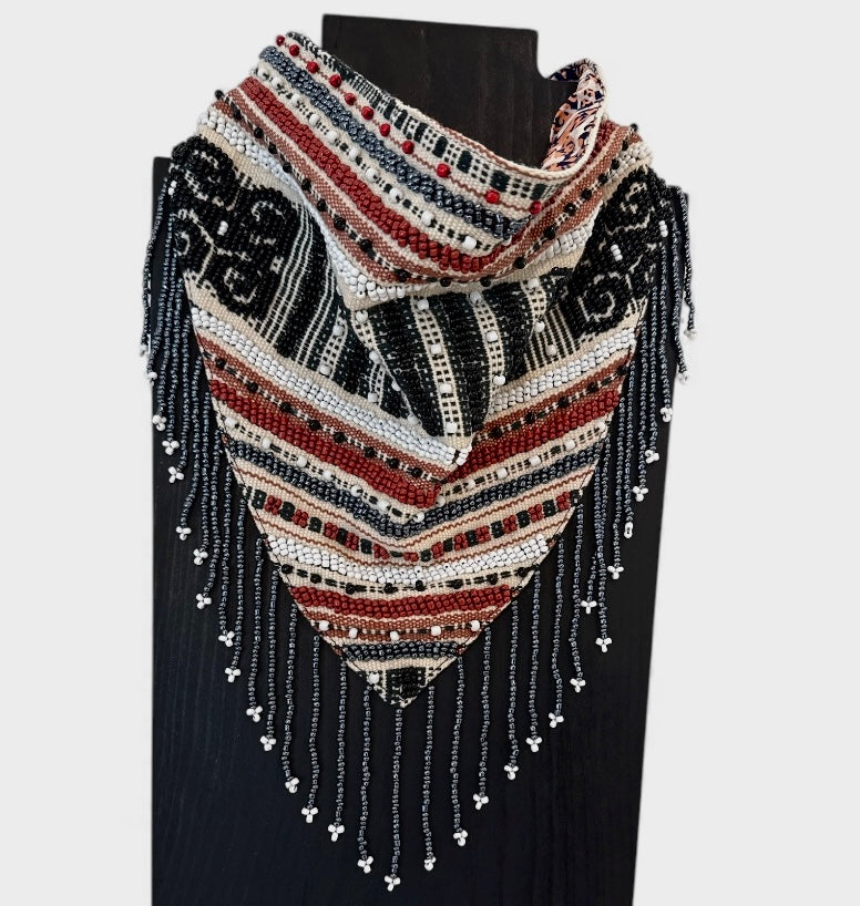 Timor Ikat Bandana with Fringe 2