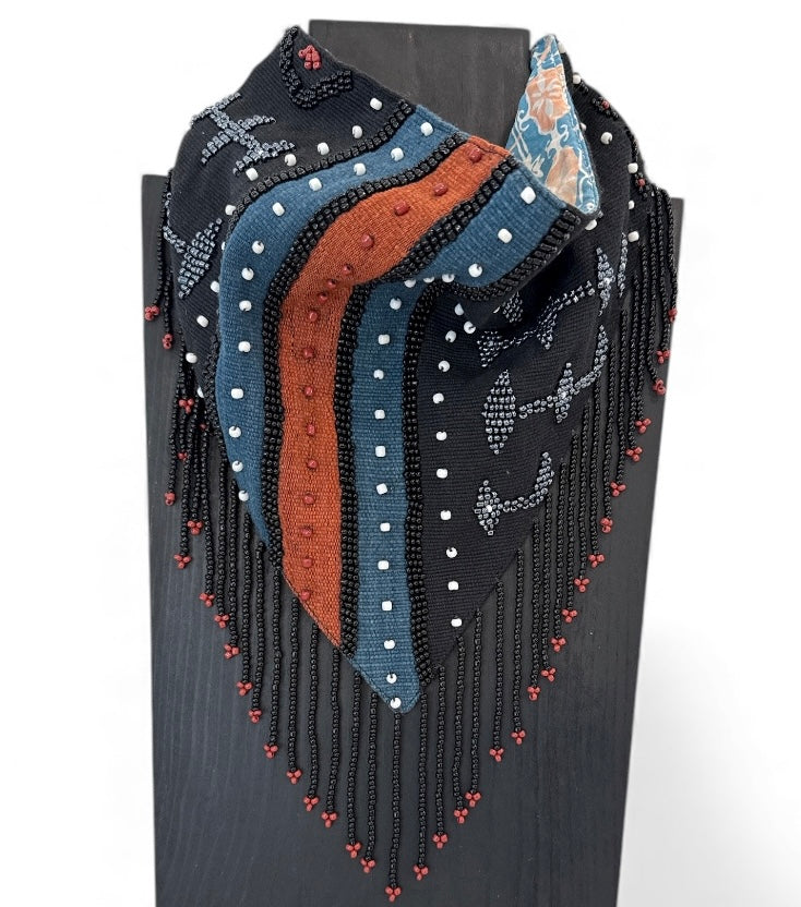 Rare Embroidered Bandana from Sumba 5